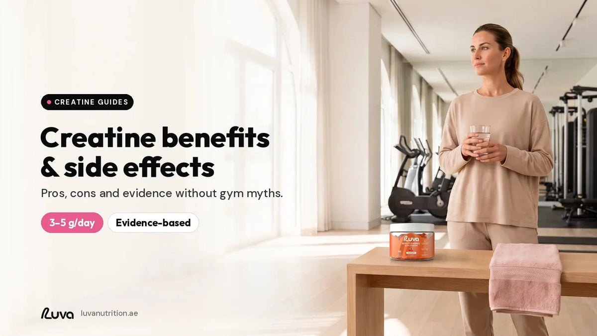 Creatine side effects guide with LUVA creatine gummies
