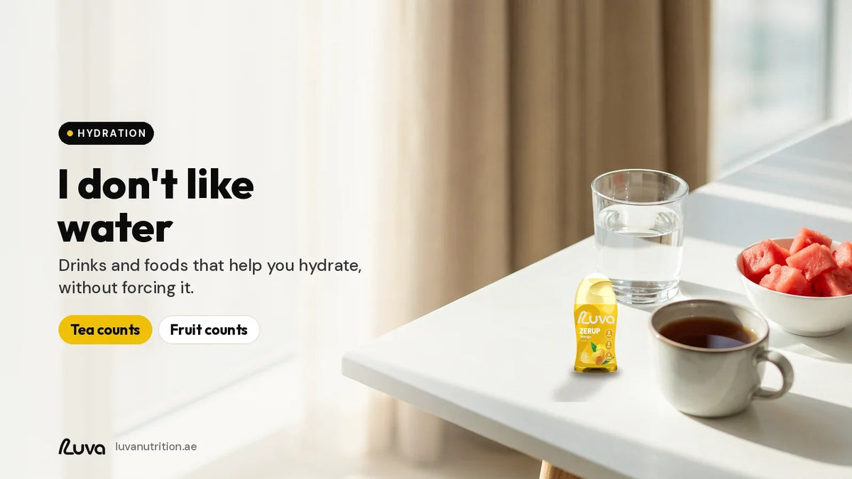 ZERUP by LUVA Mango bottle with water, tea and watermelon for people who do not like water